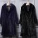 Luxury Velvet Mink Coat Women's Full-Length Faux Fur Coat Slim Fit Winter Warm Outerwear_ecoleips.com