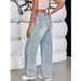 Women's American Straight Leg Jeans - Oversized High Waist Wide Leg Trousers For Summer_ecoleips.com