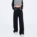 High-waisted Fleece-lined Black Straight-leg Jeans Women, Autumn Winter, Plus Size, For Pear-shaped Body Types, Loose_ecoleips.com