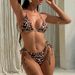 Animal Print Bikini Set 3-Piece Halter Neck Swimsuit - Sexy High-Waisted Bottoms & Cover-Up For Pool Party_ecoleips.com