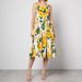 Women's Clothing Suspender Dress Vacation Cotton Yellow Rose Random Print Princess Fairy Dress_ecoleips.com