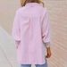 Verve Striped Long Sleeve Loose Casual Women's New Pocket Shirt Top_ecoleips.com