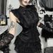 Summer Ice Style Striped Sleeveless Shirt CF26100AHO Dark Color Versatile Comfortable Subculture Top for Women_ecoleips.com