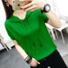 Elegant Fashion Harajuku Slim Fit Female Clothes Loose Casual All Match Short Sleeve T-shirts Solid Thin Style Hooded Sweatshirt_ecoleips.com