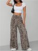 K Street Style Low Waist Casual Pants Straight Leg Wide Leg Pants Fashionable And Versatile Leopard Print Pants_ecoleips.com