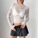 European And American Cross-border Ins 2026 Spring New Sexy Single-layer Long-sleeve Thin Slim-fit Lace Top_ecoleips.com
