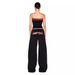 Women's Clothing Retro Hot Girl Contrast Color Design Top Straight Wide Leg Pants Mopping Casual Niche Suit_ecoleips.com