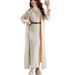 Women's Clothing Elegant High Neck Slim Fit Knit Dress & Cardigan Set For Women - Autumn Winter Long Sleeve Turtleneck Outfit In Maroon & Beige_ecoleips.com