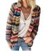 Women's Oversized V-Neck Cardigan - Lightweight Cotton Knit Sweater With Distressed Checkered Pattern (S-XXXL)_ecoleips.com
