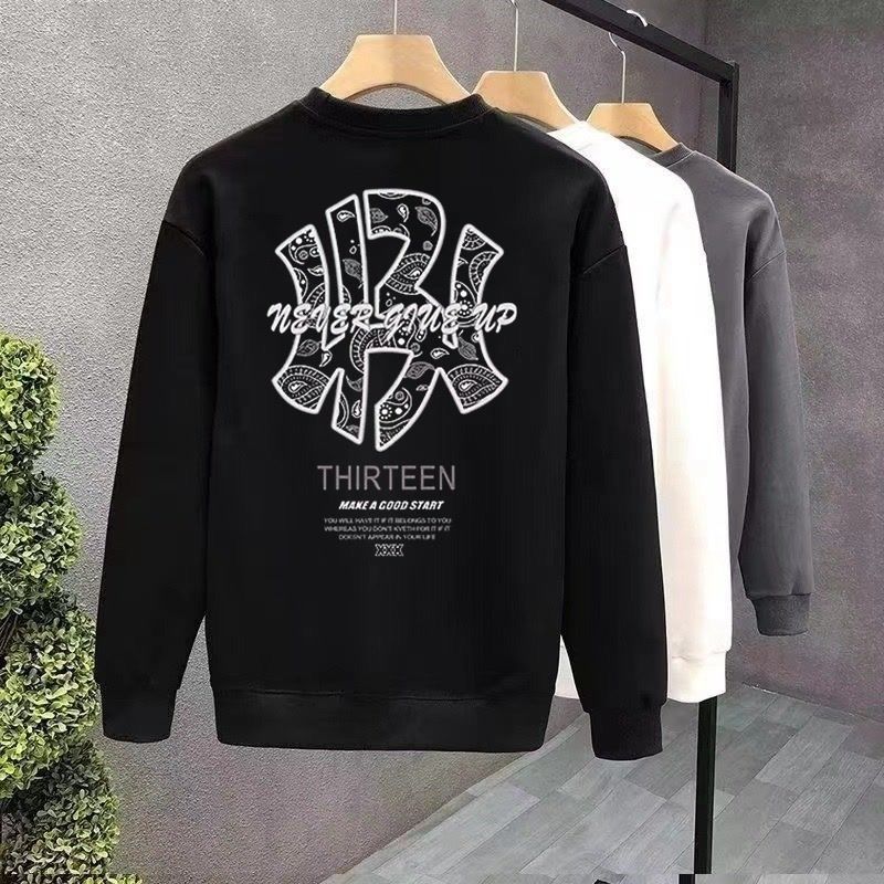 FW25 Matching Couple Cotton Crew Neck Sweatshirt - His & Hers_ecoleips.com