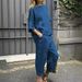 2025 Summer New Cross-Border Women's 2-Piece Plus Size Cotton Linen Shirt Set High Waist Loose Long Pants_ecoleips.com
