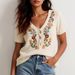 European And American Cross-Border Forest Style Retro Floral Embroidered Knitted Sweater Loose Fresh Versatile_ecoleips.com