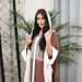 Women’s Clothing Muslim robe satin contrast color stitching sequin long skirt does not include headscarf_ecoleips.com