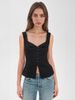 European And American Style Women's Clothing French Retro Cotton Linen Lace Patchwork Fashion Buttoned Strap Solid Color_ecoleips.com