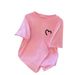 Women's Trendy Pure Cotton Printed T-Shirt Short Sleeved Loose Fit Summer 2025 New Style Versatile Niche Boyfriend Lazy Vibe Design Top_ecoleips.com