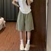 Casual Five-point Shorts Women's Spring And Summer New Simple Loose High-waisted Quick-drying Overalls_ecoleips.com