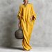 Women's Clothing Retro Long Sleeve Off-Shoulder Casual Dress Elegant Solid Color Thin Summer Fashion For Adult Ladies_ecoleips.com