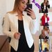Women's Clothing solid color casual professional small suit jacket tops women's clothing_ecoleips.com