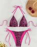 Women's Clothing Leopard Print Two Piece Swimsuit Women's Quick Drying Triangle Bikini Summer Swimwear_ecoleips.com