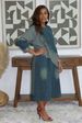 Women's Clothing Color Block Patchwork Denim Dress Loose Fit Mid-Length Frayed Edge Casual Summer Dress_ecoleips.com