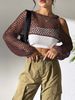 Women's Ultra-short Sexy Belly-baring Knitted Cardigan, Casual And Fashionable Outerwear_ecoleips.com