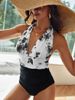 Tie-Dye Bikini Set – Halter Triangle Swimwear With V-Neck & Underwire Support, Sexy Beachwear For Women_ecoleips.com