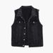 Women’s Vintage Denim Vest – Oversized Sleeveless Jacket With Distressed Wash (S-XXL)_ecoleips.com