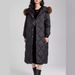 Women's Long Hooded Down Jacket With Fox Fur Trim, Thickened Warm Winter Coat, Windproof Slim Fit Parka, 90% White Duck Down Filling_ecoleips.com