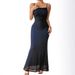 Elegant Square Neck Mesh High Waist Bodycon Long Dress With Spaghetti Straps - Flowy Summer Maxi Dress In Purple, Red, Blue_ecoleips.com