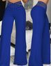 Suitable For All Seasons 2025 Summer Women's Hollow Out Belt High Waist Casual Straight Loose Long Wide Leg Pants_ecoleips.com