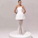 Women's Clothing Trendy Off-Shoulder Bodycon Dress – Stretchable Peplum Mini Dress (S-XL, Black/White)_ecoleips.com