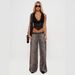 Women's Low-Waisted Straight Leg Jeans Casual Fashionable Printed Loose Fit New_ecoleips.com