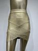 Hot Selling Gold Foil Bandage Midi Fashion Elegant Women's Short Bodycon Off-Shoulder Skirt_ecoleips.com