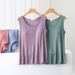 Modal Camisole With Chest Pads Women, Thin, Loose, Plus Size, Suitable For Inner Or Outer Wear, Sleeveless Base Shirt_ecoleips.com