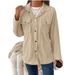 2026 Winter European Style Women Striped Shirt Coat With Big Pockets_ecoleips.com
