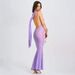 European And American Cross-border 25 Strapl Sexy Halter Neck High-waisted Sheer Mesh One-shoulder Slim-fit_ecoleips.com