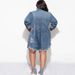 Plus Size Women's Long Sleeve Coat Dress Tassel Hole_ecoleips.com