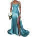 Elegant Strapless Evening Gown Side Slit Small Train Women's Party Wear Perfect for Birthdays Bridesmaids_ecoleips.com