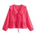 Spring New Women's Peter Pan Collar Lace Shirt Top Fashionable Casual Versatile 3 Colors European American Style Clothing_ecoleips.com