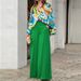 2023 Women's Spring Printed Shirt Elegant and Wide Leg Pants Fashion Casual Set_ecoleips.com
