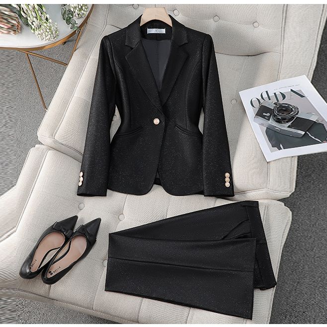Women's Clothing Pink Suit Women's Spring And Autumn New Style High End Ol Temperament Professional Slim Commuter Suit_ecoleips.com