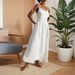 Women's Clothing Backless Skirt Sexy V Neck Fashion Solid Color Sleeveless Suspender Dress_ecoleips.com