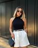 K New Women's Casual Workwear Shorts, High Waist Slimming Versatile Three Quarter Pants_ecoleips.com