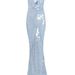 Women's Clothing New Blue Sequins Slim Sexy Pearlescent Temperament Long Skirt Hip Dress_ecoleips.com