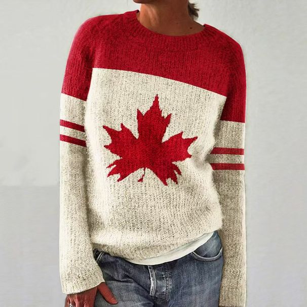 Women's Basic Knit Sweater - Round Neck Casual Pullover (S-XXXXL, Acrylic Blend, All-Season Versatile Top)_ecoleips.com