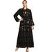 Women's Clothing Black And Gold Phoenix Feather Sequin Embroidery Two Piece Set Dress Party Wear For Women_ecoleips.com