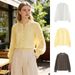 Women's Clothing Women's French Retro Early Spring Fashionable Elegant Round Neck Long Sleeve Shirt Solid Color Lace Trim Blouse_ecoleips.com