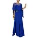 Women's Elegant Two Piece Set European American Style Loose Fitting Irregular Chiffon Robe With Suspender Jumpsuit For Commuter Friendly Fashion_ecoleips.com