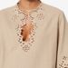 Women's Loose Fit V Neck Hollow out mid Length Sleeve Shirt Versatile Top for Spring/Summer New Niche Style_ecoleips.com