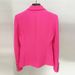 Women's Clothing Celebrity Fashion Metal Lion Head Button Double Breasted Slim Suit Jacket Fluorescent Pink_ecoleips.com